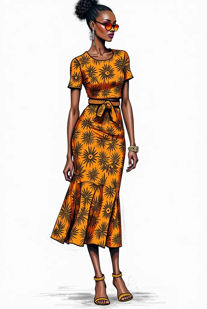 Make a collection of knit wear where the prints are African culture inspired and the design depict trendy styles that can be worn everyday .let the collection be in form of fashion illustrations in pencil 