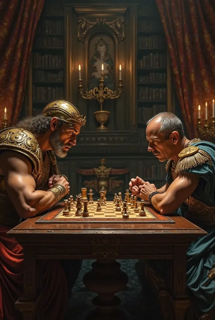 Achilles and Napoleon play the game of chess 