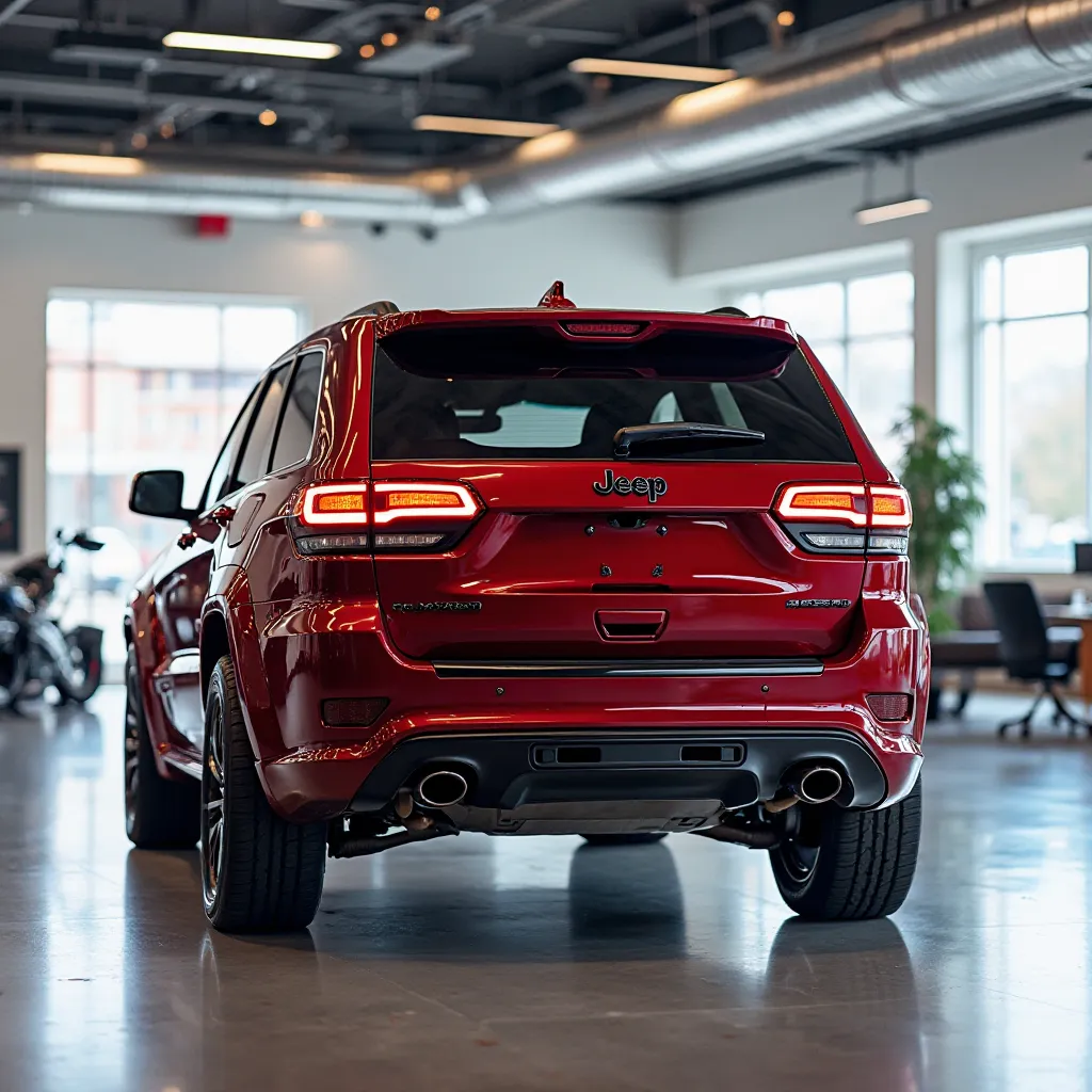 


2025 jeep grand Cherokee showroom color red backside




