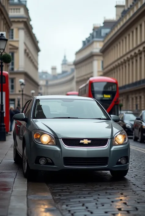 Grey chevrolet cobalt in london street