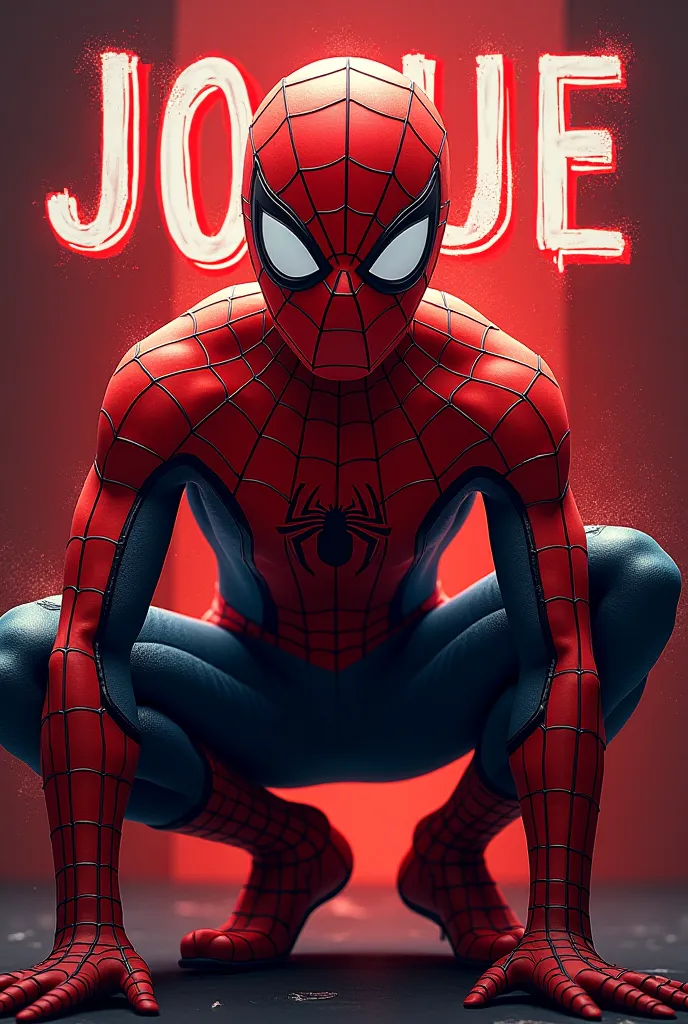 In the Spiderman-style color in red the word JOSUE 