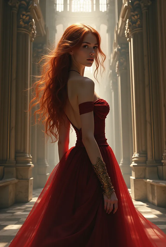 Feminine version of Hunchback of NotreDame, hunchback, red-haired, beautiful, long hair, mas precisa de uma hunchback, It needs to be hunched at the back..