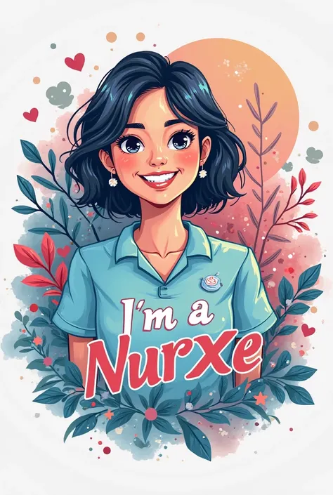 Badge design for nurse with the text I'm a NurXe