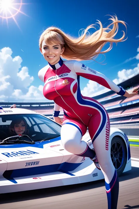 girl racing suit