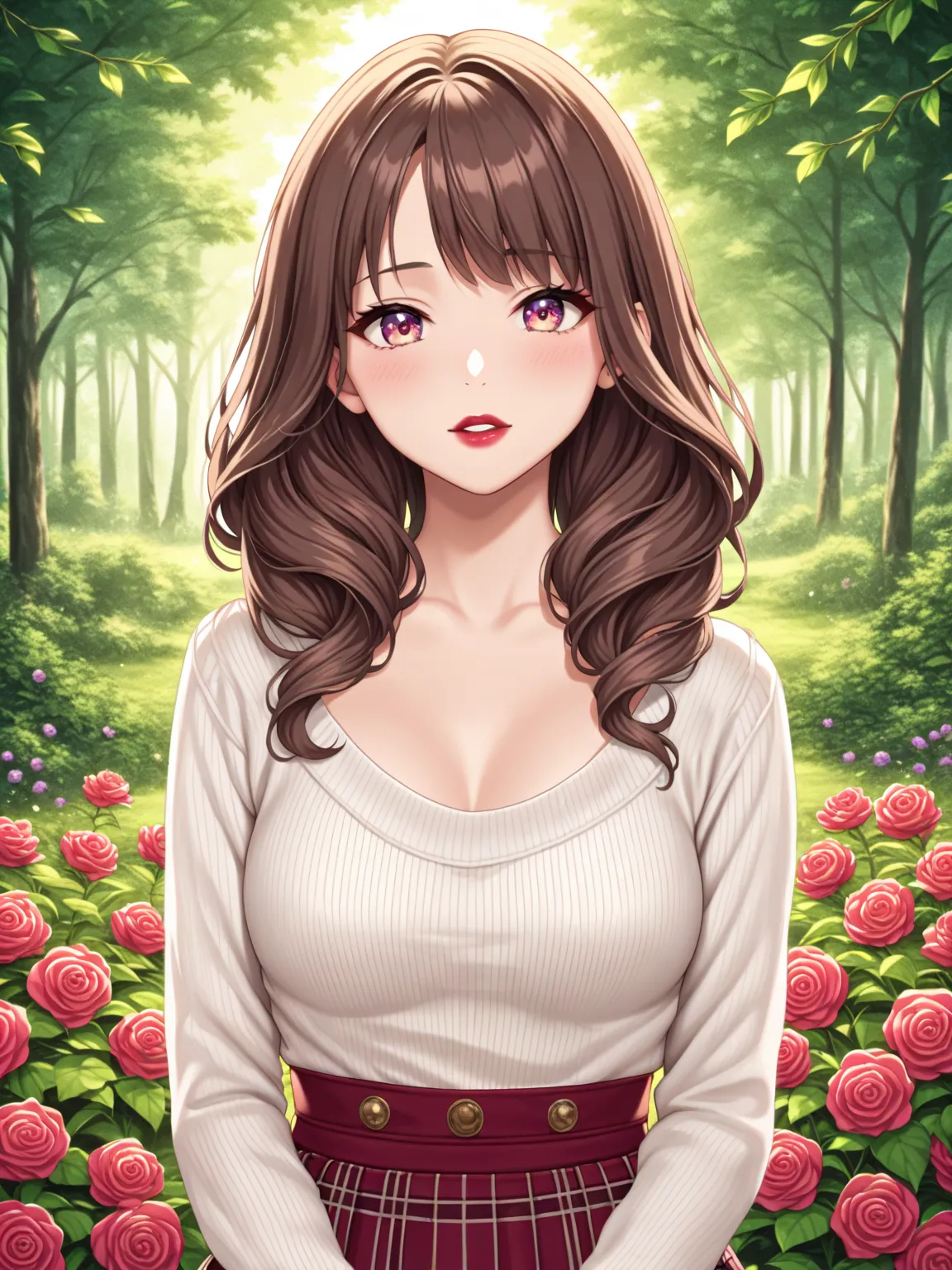 Haruka Ai
1
,full body
light smile,

character similar to "Kirigaya Suguha":0.8
medium hair,pink hair
garnet-colored eyes
rose-red lipstick
oval face
160cm height
D cup  bust
medium hips
slim yet soft curves
elegant and lustrous skin
sensual yet pure expre...