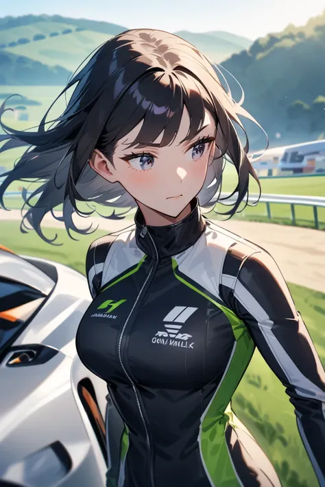 girl racing suit