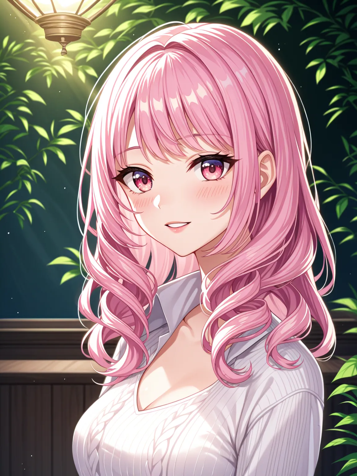 Haruka Ai
1
,full body
light smile,
character similar to "Kirigaya Suguha":0.8
medium hair,pink hair
garnet-colored eyes
rose-red lipstick
oval face
160cm height
D cup  bust
medium hips
slim yet soft curves
elegant and lustrous skin
sensual yet pure expres...