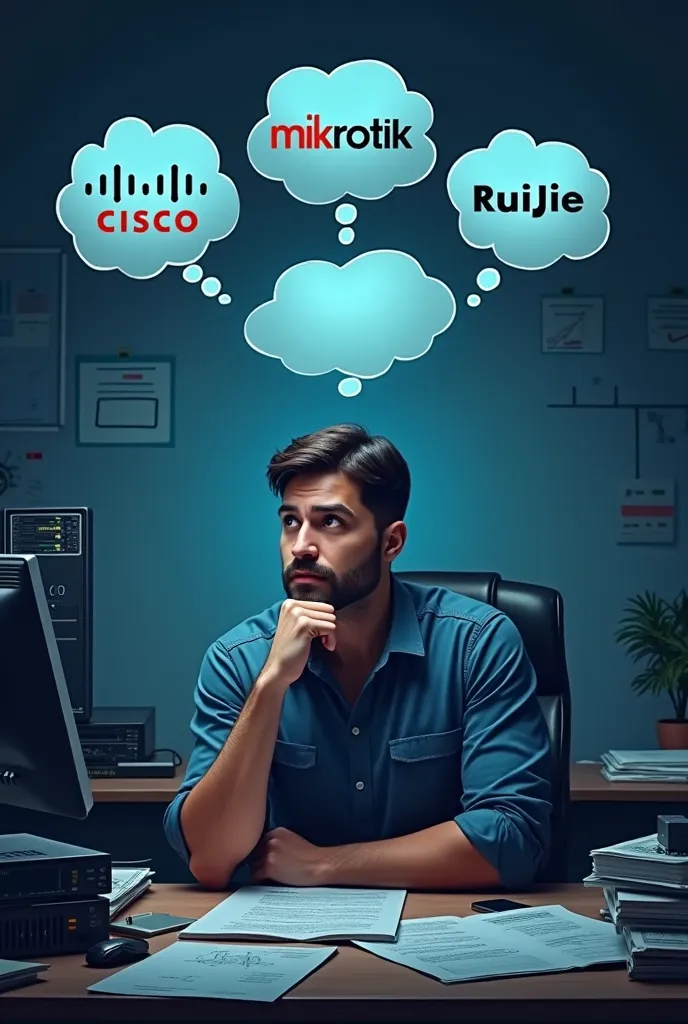 He choose Cisco , MikroTik or Ruijie 