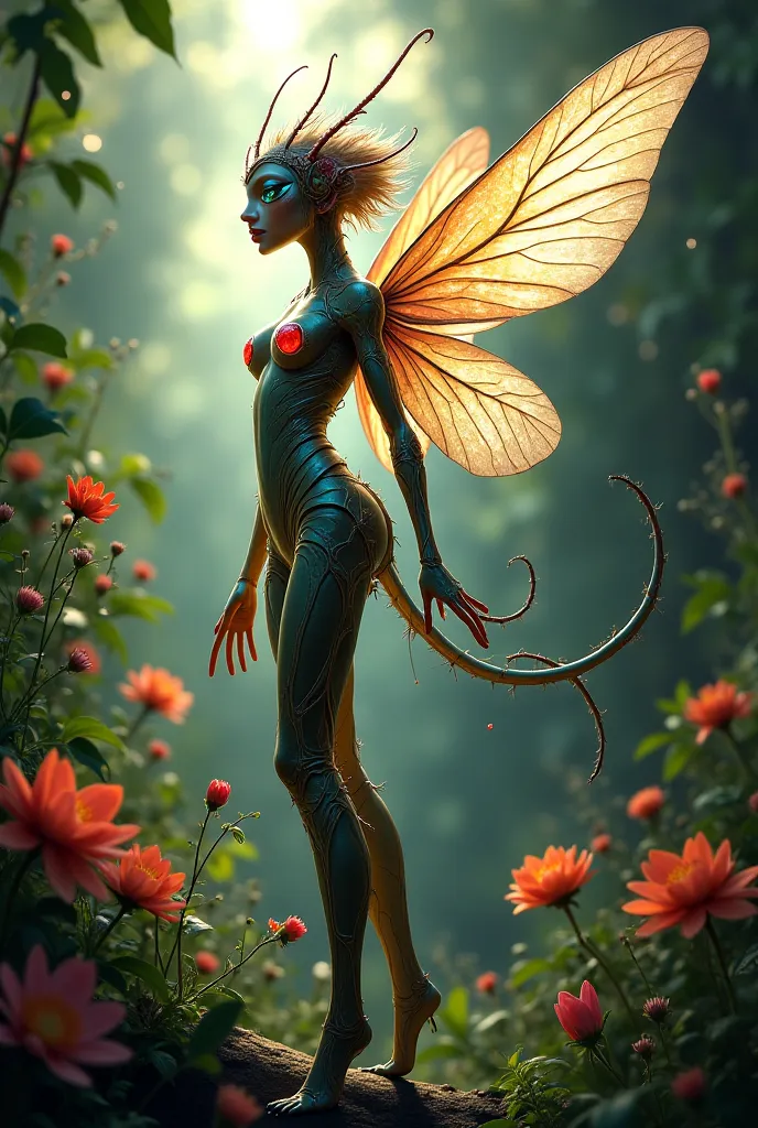 Queen fairy fused with insect