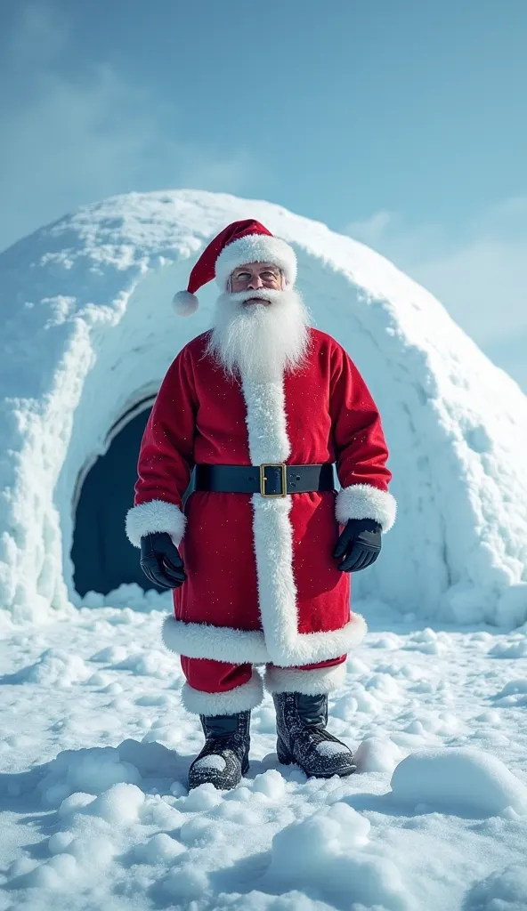 Standing on an ice beach in Antarctica
Santa details to make an igloo,  quality,  very detailed, 