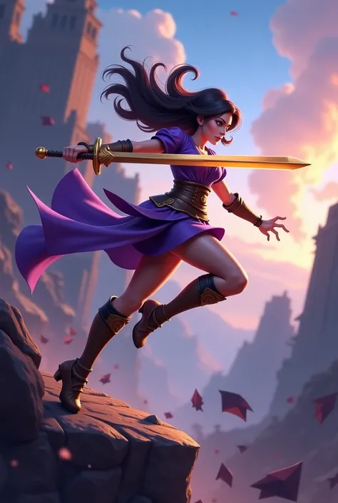 a close up of a game screen with a person holding a sword, a screenshot inspired by Leona Wood, trending on cg society, dau-al-set, league of legends style, style of league of legends, style league of legends, from league of legends, epic battle screen of ...