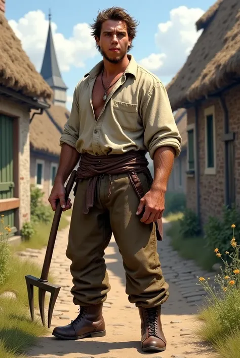 French peasant guy in his 20s in the 14th century