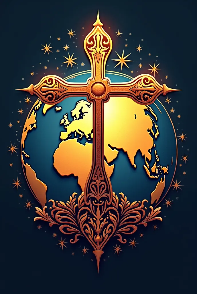 orthodox the world logo mark those country that have orthodox belief and make it bright feature