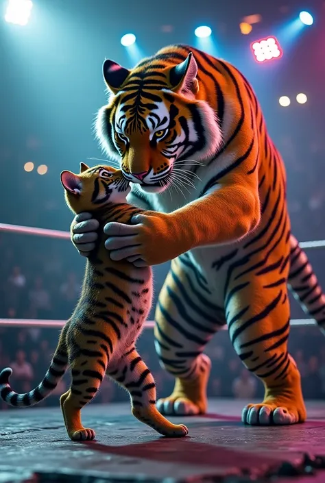 Cat vs tiger wwe fighting 