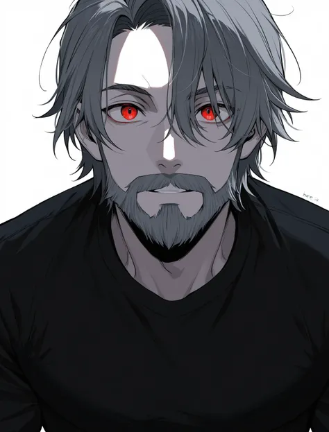  red eyes, male, pale beard, Just open your eyes by writing the image as it is.