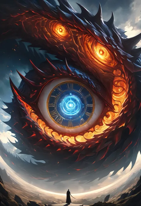 king of darkness, Alone, Overwhelming Dragon's Eyes, Eyes Reminiscent of Dragons, View All, Fusion of Elements of Providence, Ancient Genealogy, Immovable Silence and Destruction, dark fantasy, BREAK Stunningly Beautiful Eyes, Total Concentration on Intimi...