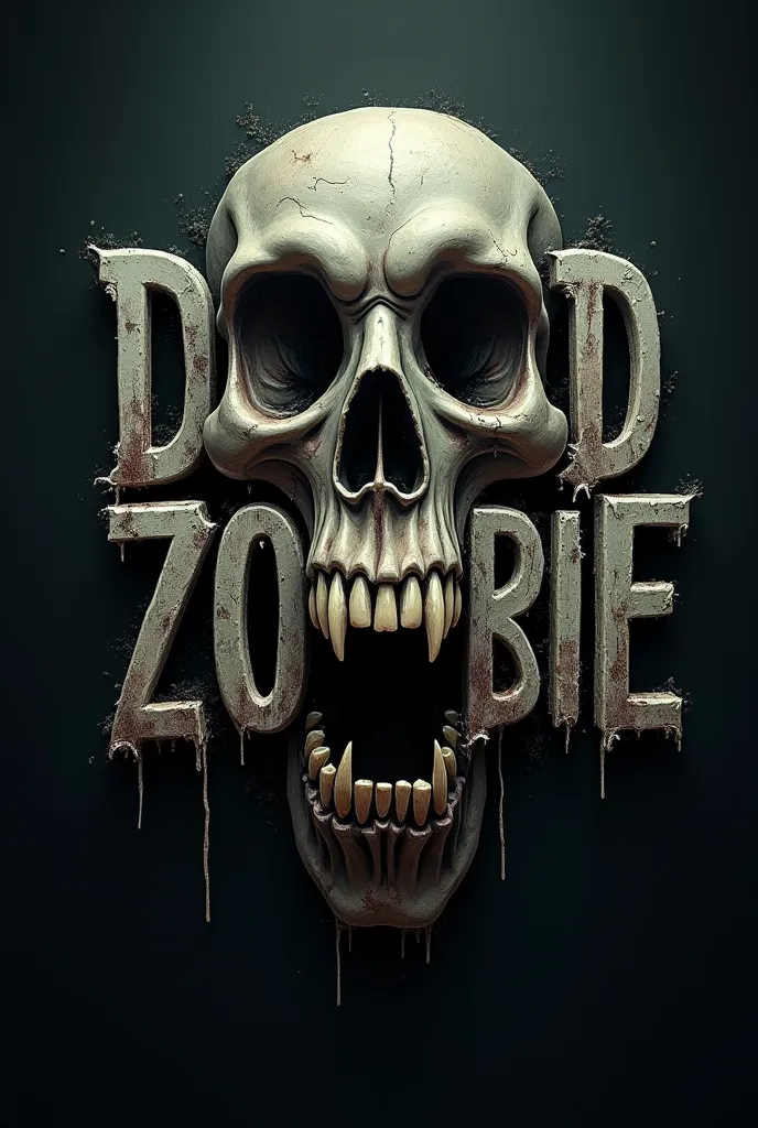 Dead zombie text logo