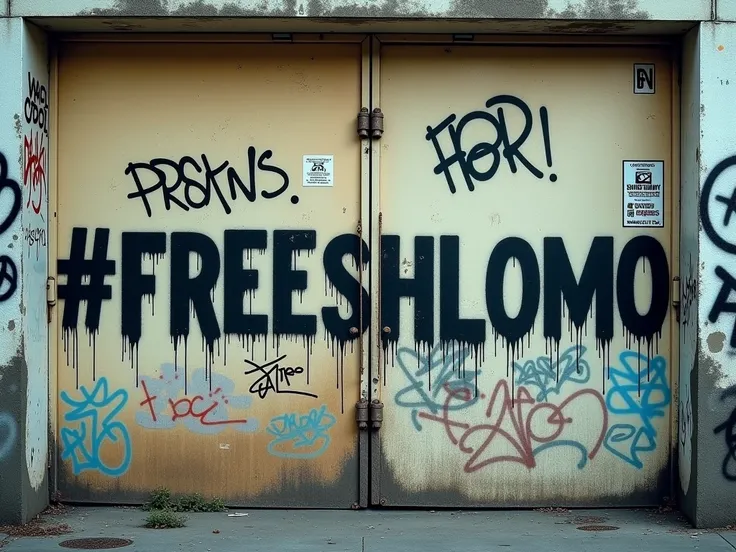 prison wall on the lettering was smeared "#FreeShlomo" FilmKorn, 