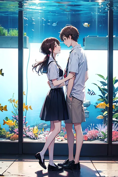 　 Aquarium 　couple　Spring Clothes　boy and girl