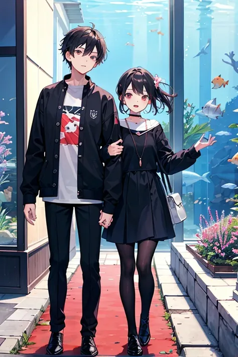 　 Aquarium 　couple　Spring Clothes　boy and girl