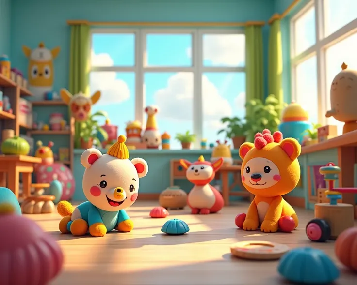 kindergarten， Toy，There must be no pattern in the middle， HD，Cartoon style