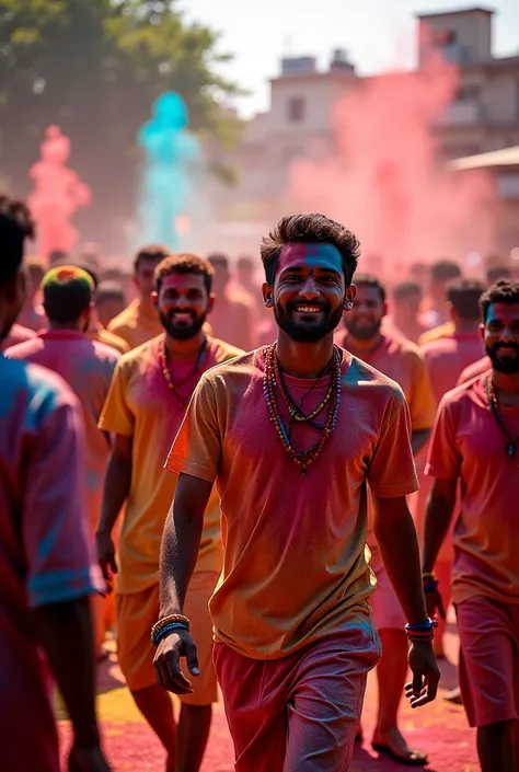 People playing holi