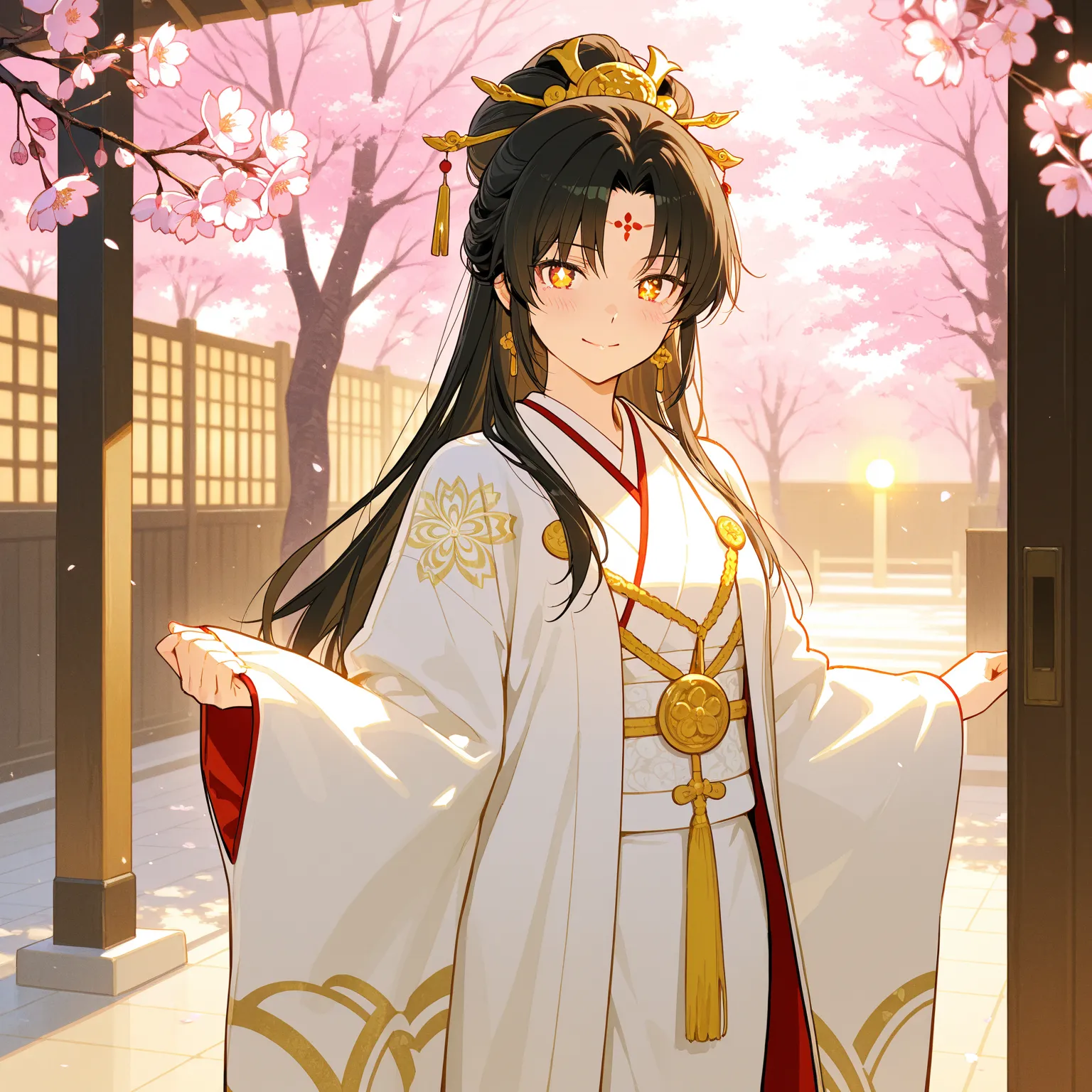 8k,masterpiece, best quality, ultra detailed, high resolution, super fine illustration,Girls' Festival (March 3rd),twelve-layered ceremonial kimono (worn by a court lady), 1girl,