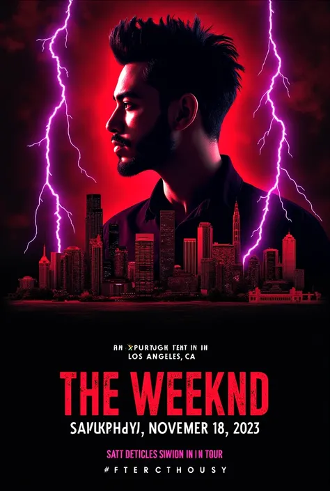 Concert Poster Design for The Weeknd

Harnessing Color Psychology to Reflect His Persona & Music

---

Color Palette & Proportions** (Based on Psychology & Representation):  
1. Deep Crimson Red (30%)**  
   - Psychology: Passion, intensity, raw emotion (m...