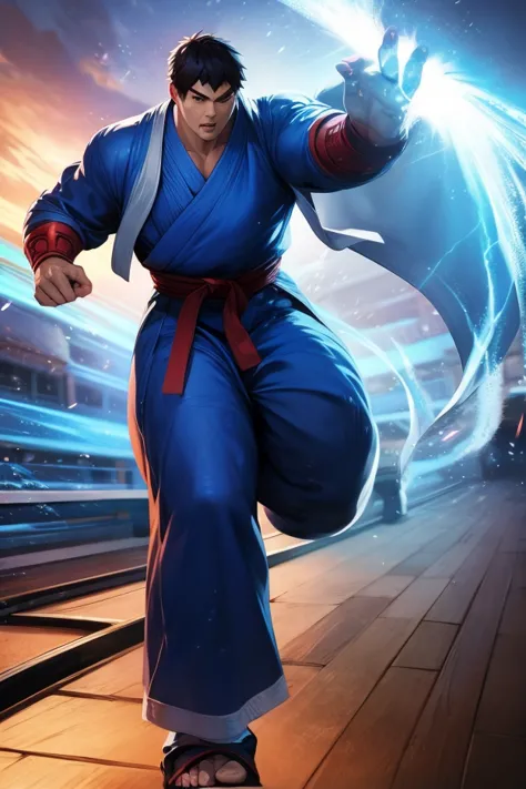 Play Ryu from Street Fighter fighting Sub-Zero from Mortal Kombat