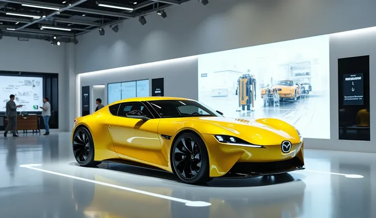 A SITE SITE  SITE of 2025 MAZDA yello colour in show room 