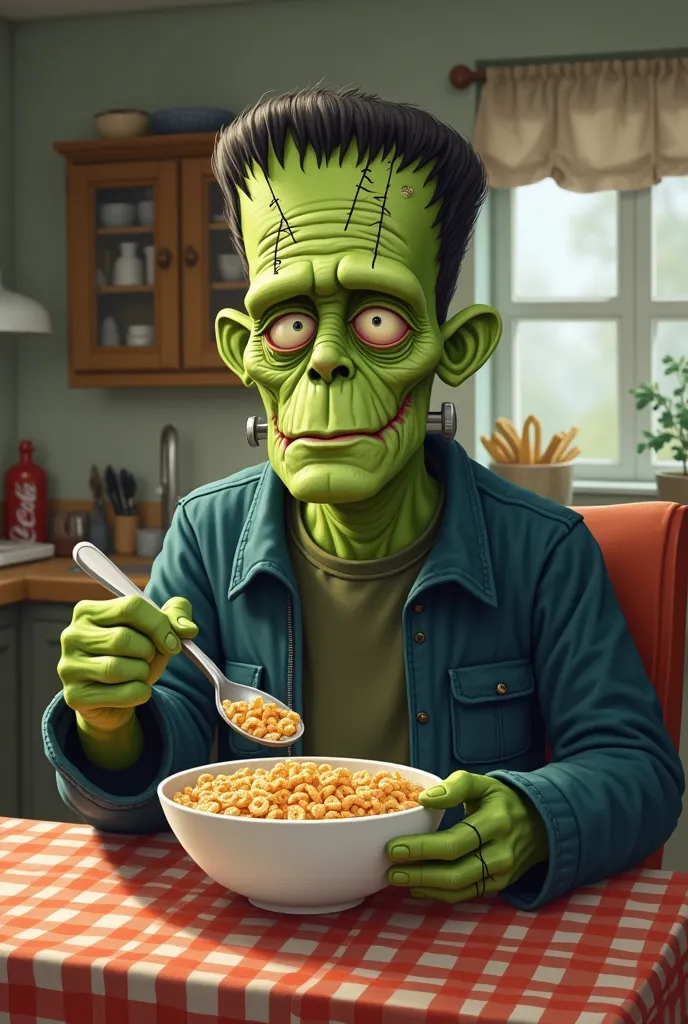 Yes but now Frankenstein with a bowl and cereal