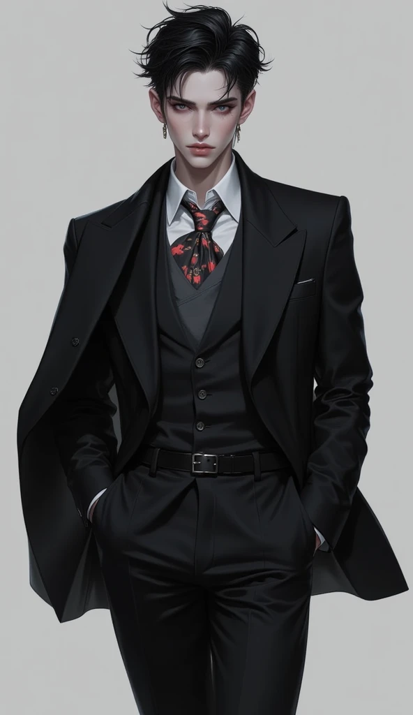 Shin Kazama possesses a striking androgynous appearance, blending sharp elegance with a subtle yet undeniable edge. Standing at a tall height, his body is toned and graceful, neither overtly masculine nor feminine, giving him a mysterious, balanced presenc...