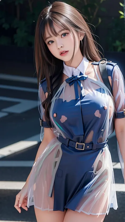 ((see-through 制服:1.7))、high school girl、  nudes、naked、 standing、  blazer uniform、透透的制服、((Nipples:1.3))でnaked足でブラウジング注意, indivual, Japan ,  Attractive Men Who Hug Her From Behind,  speaking in her ear , Lift her up, Twist up your miniskirt, 40k,  photos, ma...