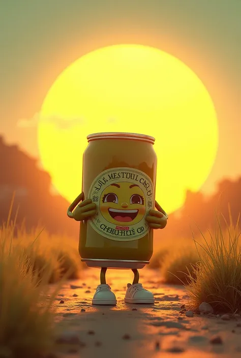 An image that carries a can of pickles with a sun in the back and with the name of Encurtidos Sol