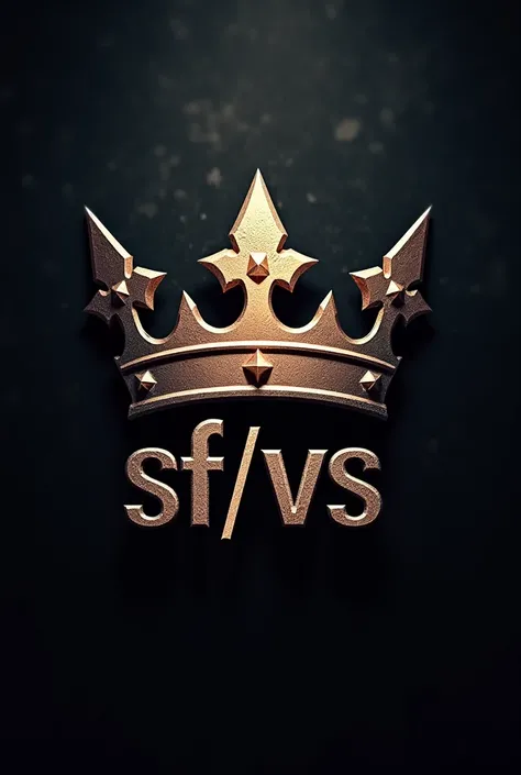 Create a Free Fire logo that shows a crown, with the name of my clan called “SF|VS” the acronym means Sur Favela 