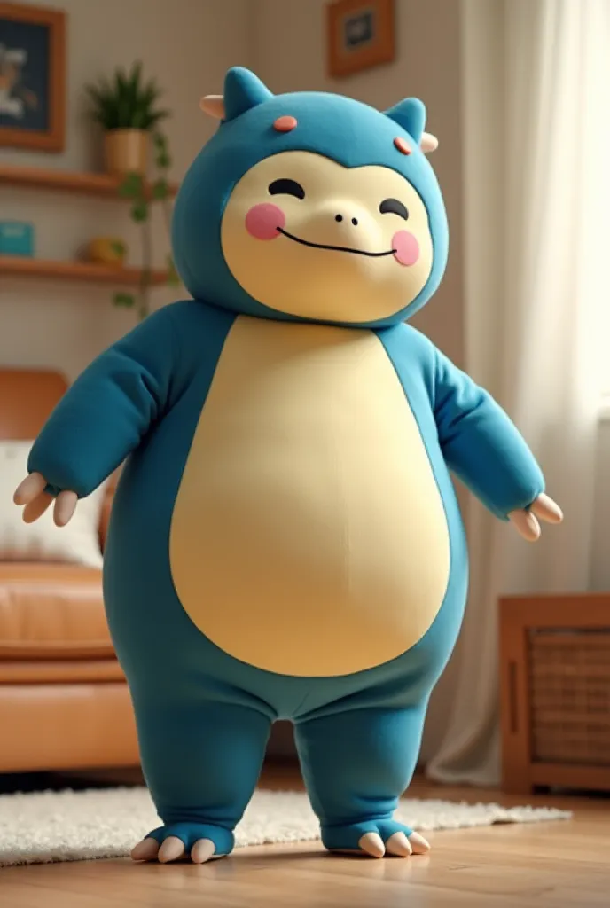  boy, in snorlax costume