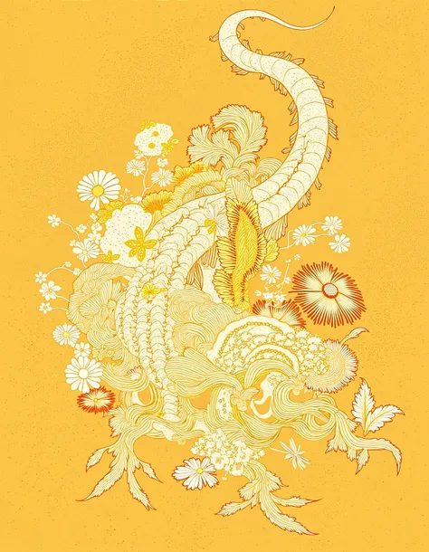 (Add three unnatural vermilion polygons in a balanced manner) ,Ukiyo-e style The main works are Japanese paintings with unrealistic elements composed mainly of white and vermilion, applying the (golden ratio (0.618033)) to the ratio of the entire screen (y...