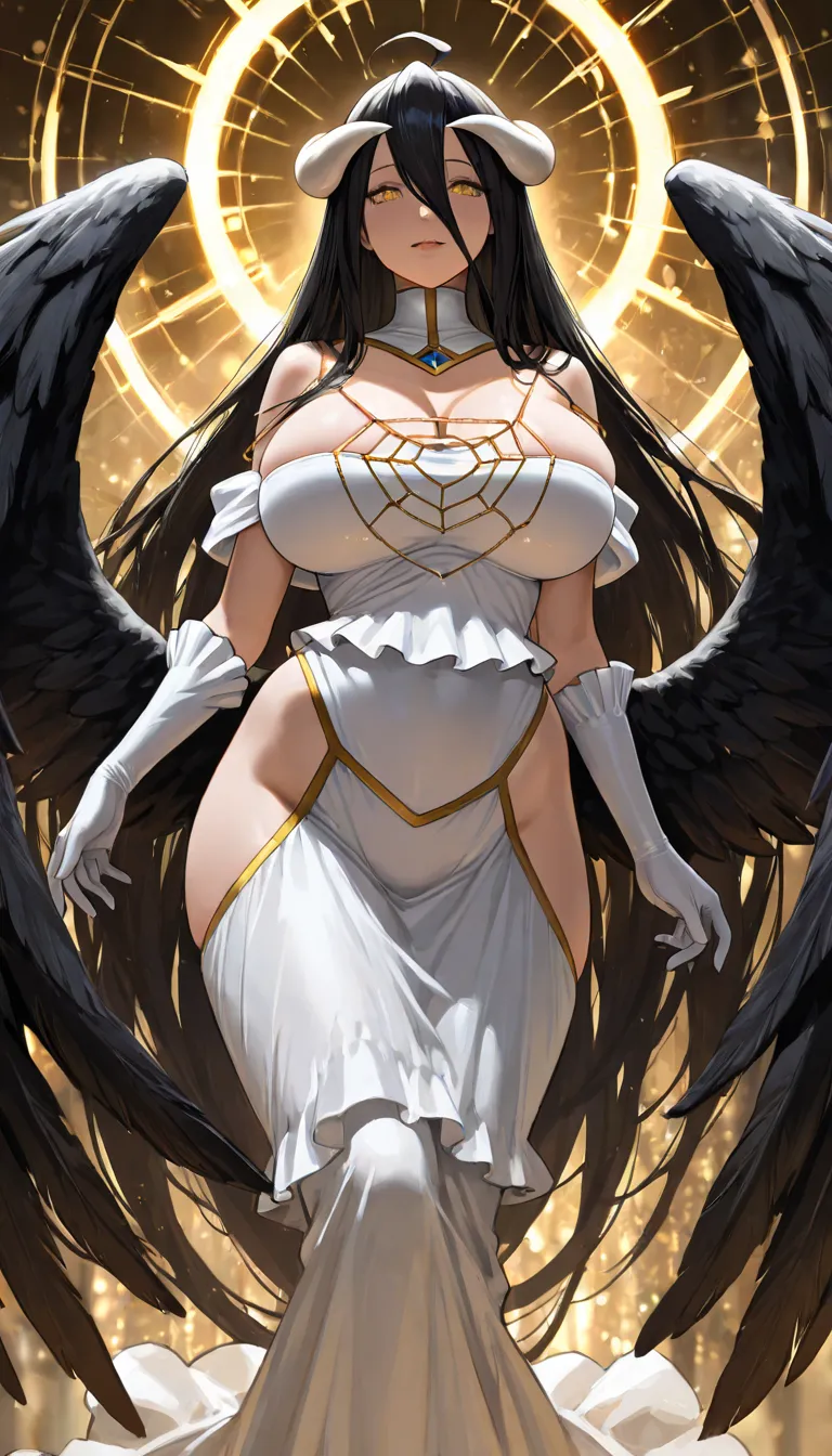 a (super realistic) Beautiful girl , Albedo from overlord, the best high quality, best quality,  illustration, cinematic lighting, ultra  details,  details face, sexy face, ( details eyes:1.05), (realistic eyes:1.05), best quality, hyper  details, beautifu...