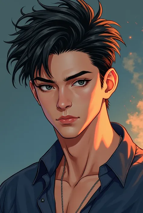 Handsome boy Manhua style 