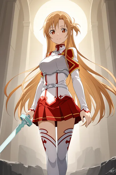 masterpiece, best quality, absurdres,highres,official art,medium breasts ,asuna(sao),sword art online,nsfw,