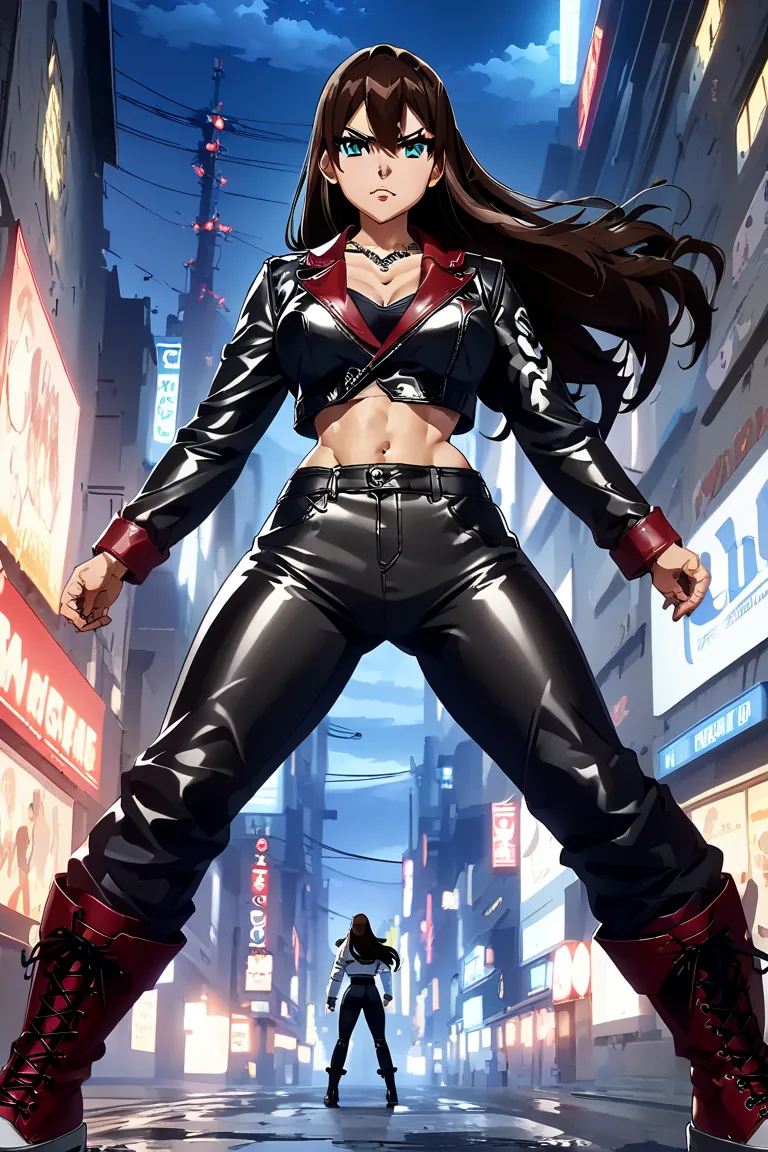 Anime woman, 25 years, 174cm, megan fox + Boa Hancock + Najenda + Robin + Esdeath, 1 girl, green eyes, long hair, high resolution, dark brown hair, simple background, masterpiece, detailed, high detail, closed mouth, POV, wide angle, anime, anime style, fi...