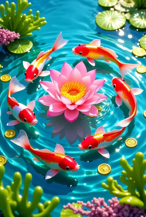 3D锦鲤戏荷5