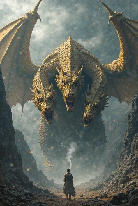 Let a three-headed dragon move seeing a single man in front of them