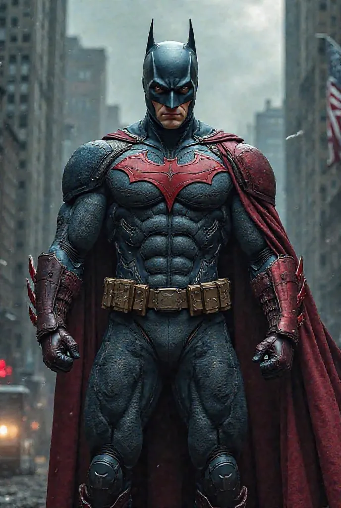 Batman +plus trarsformation fusion captain american 