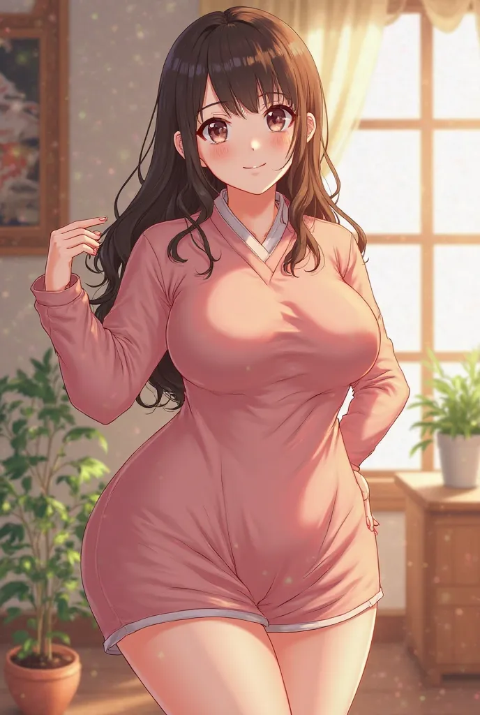 The anime girl isn't skinny, She's curvy and a bit chubby