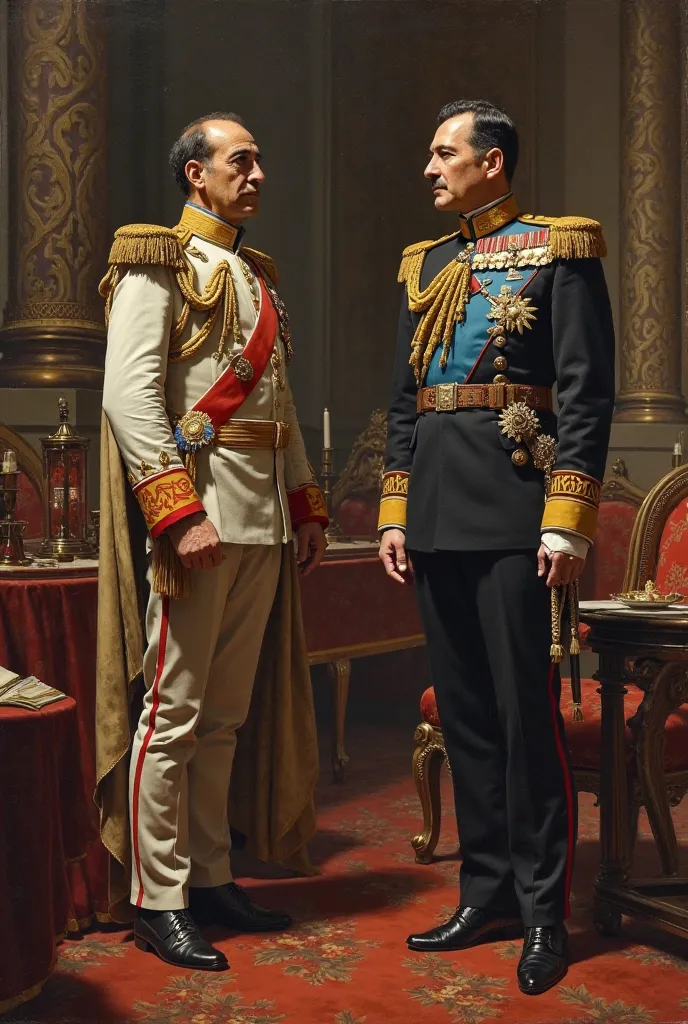 Alfonso XII accepting Primo de Rivera's coup d'etat