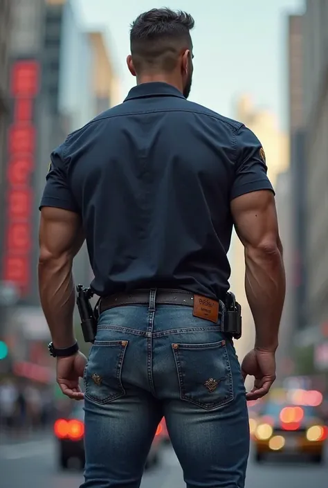 Hot Police Man Jeans Ass