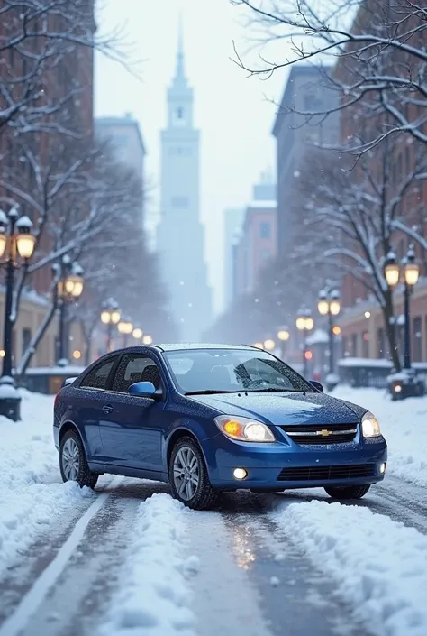 Chevrolet Cobalt in sonw city