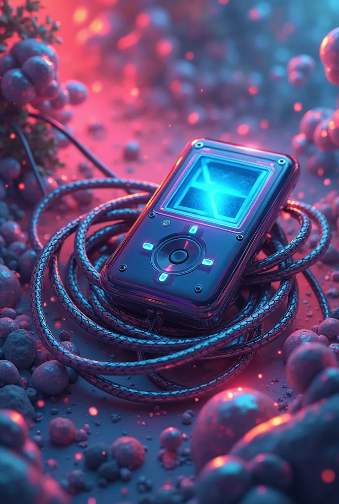 Animated image of an MP3 with the Diganle song by Lefty sm in the background,with a bit cable 