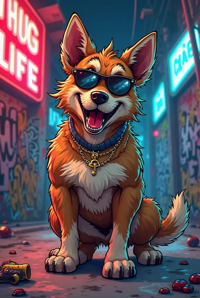 Animi cartoon thug life dog

